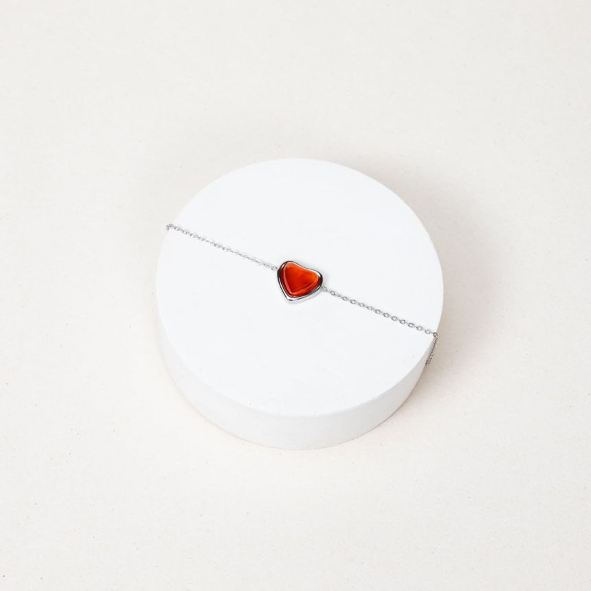 Bracelet Aina - Agate rouge Cornaline