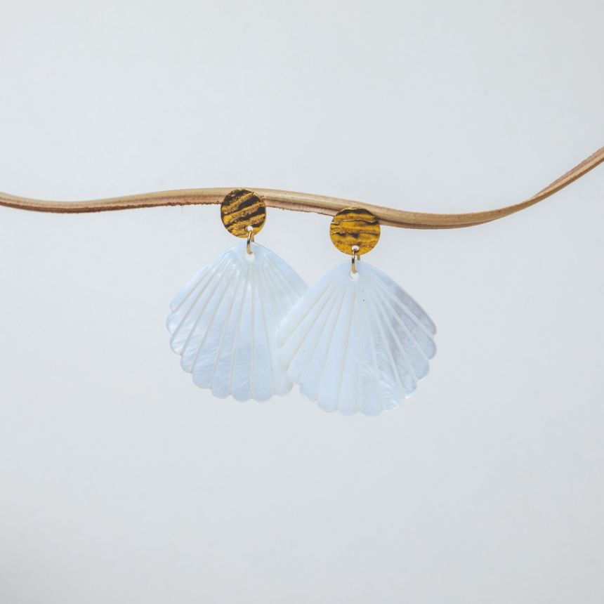 Boucles d'oreilles Leïla - Nacre
