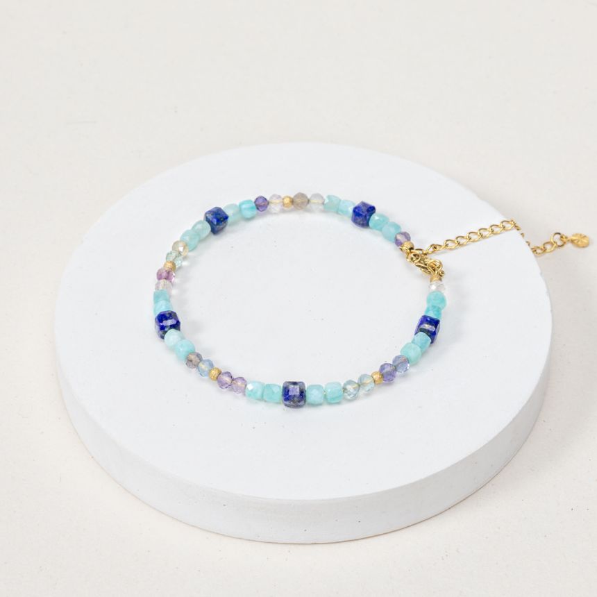 Bracelet Aera - Amazonite, Lapis lazuli, Fluorite