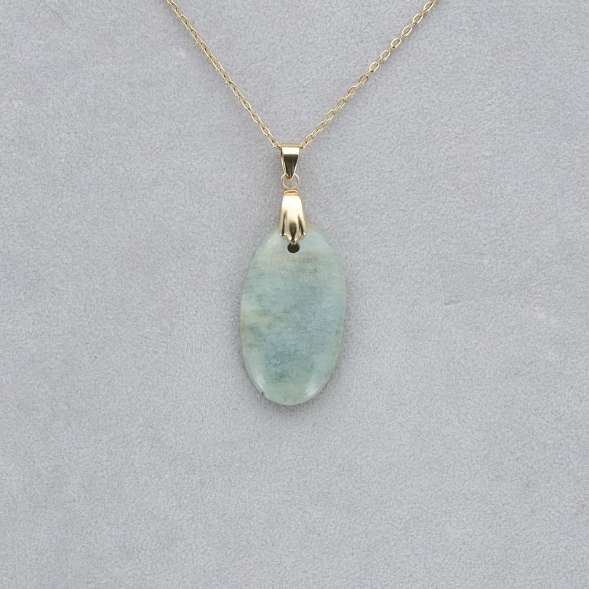 Aigue Marine Cabochon percé 43