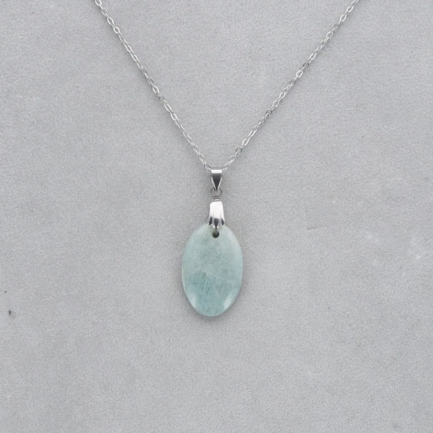 Aigue Marine Cabochon percé 49