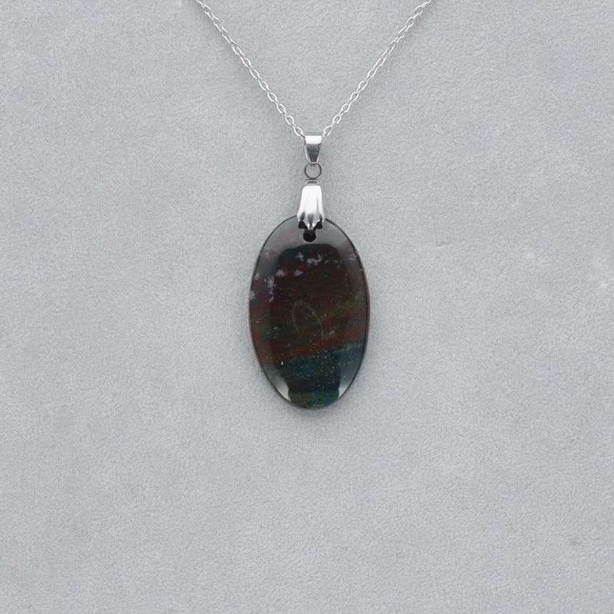 Héliotrope Cabochon percé 23