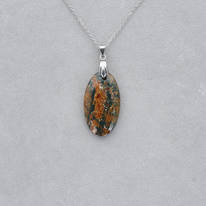 Héliotrope Cabochon percé 25