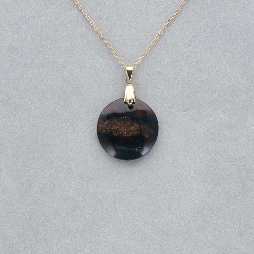 Héliotrope Cabochon percé 33