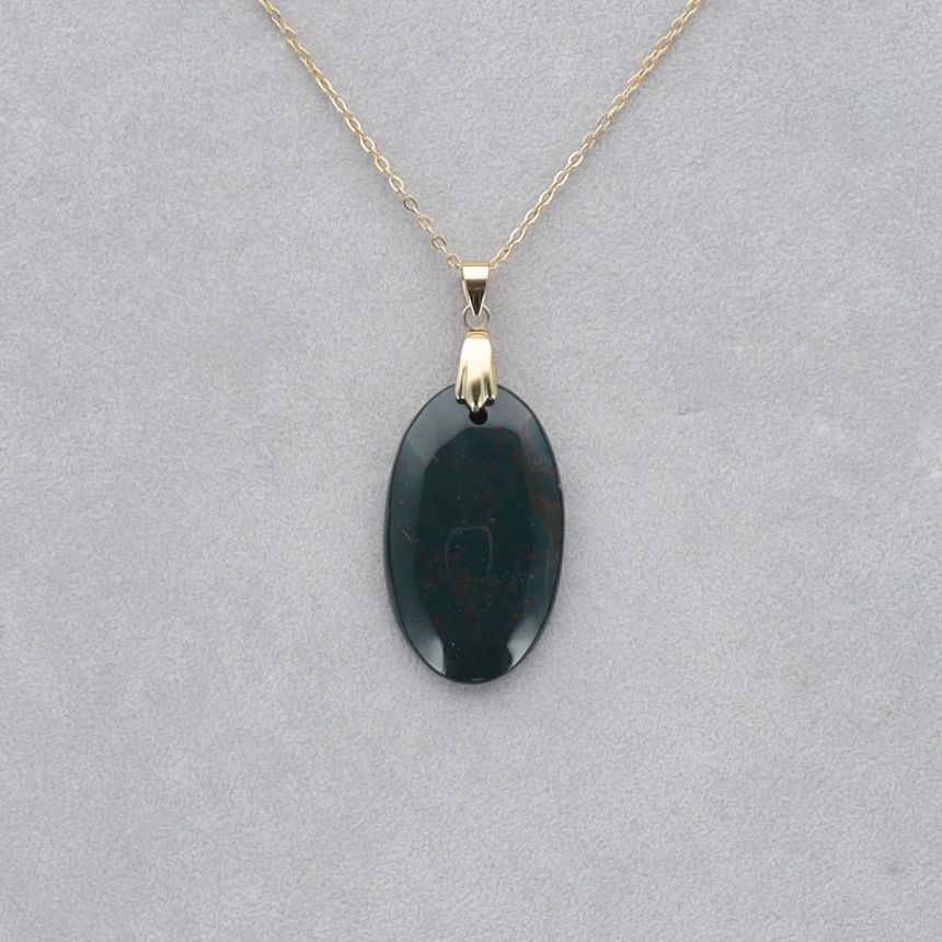 Héliotrope Cabochon percé 35