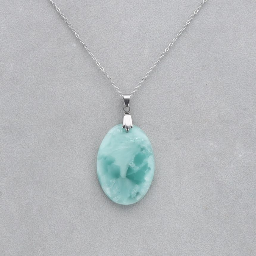 Hémimorphite Cabochon percé 22