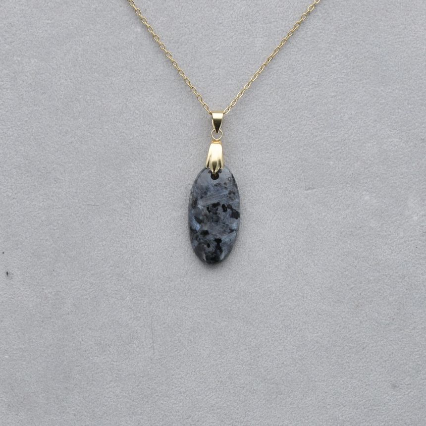 Larvikite Cabochon percé 41