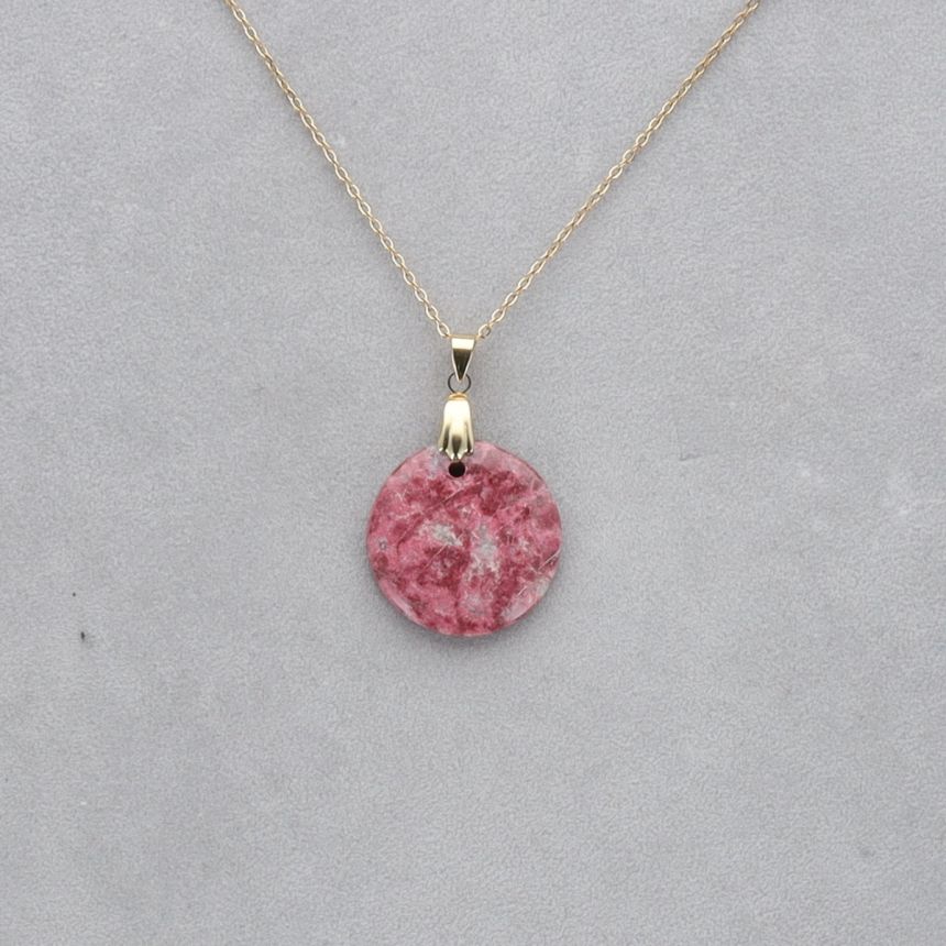 Thulite Cabochon percé 102