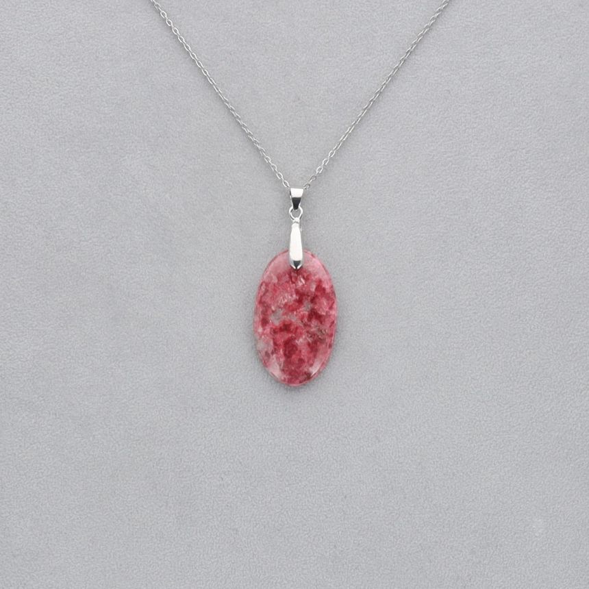 Thulite Cabochon percé 11